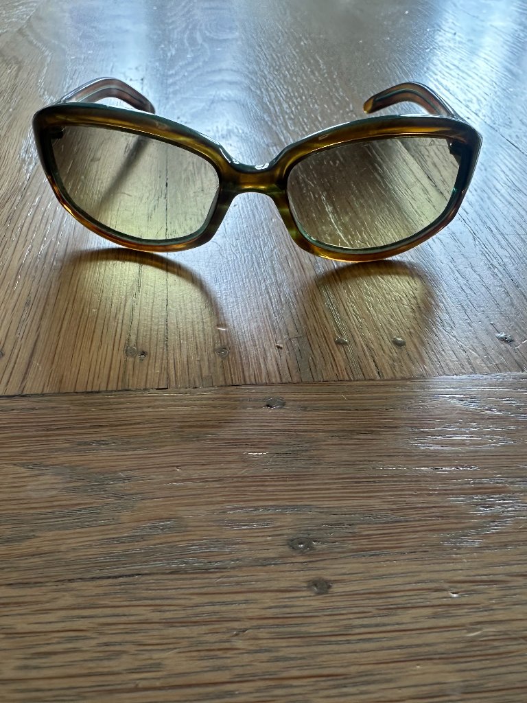 Sama Eyewear Olive Tortoise Y2k Rectangular Sunglasses Japan W/ Case